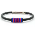 Detall dels colors blaugrana de la Polsera Eco-Cat