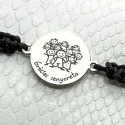 Detall de les perles naturals de la Polsera Gràcies Senyoreta