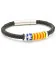 Polsera Estelada núm.5 Trenada de cuir natural i plata de llei