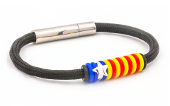 Polsera Eco-Cat Estelada amb paracord 550 i estel de plata de llei