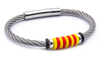 Polsera Catalana del Núm. 4 amb Acer Trenat