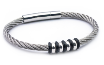 Polsera Black-Cat Catalana del Núm. 4 amb Acer Trenat