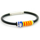 Polsera Estelada núm.4 de cuir llis amb plata de llei