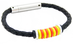 Polsera Catalana Núm.4 Trenada de cuir natural i plata de llei