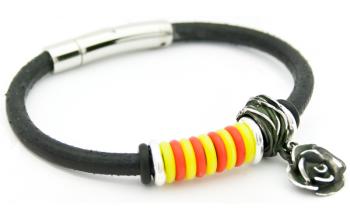 Polsera Catalana Num 4 amb Rosa Ennegrida